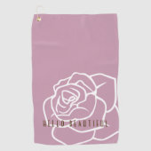 hallo mooi - Modern Chic Roze Rose Golfhanddoek (Voorkant)