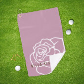 hallo mooi - Modern Chic Roze Rose Golfhanddoek