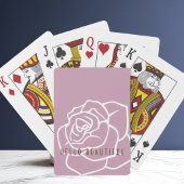 hallo mooi - Modern Chic Roze Rose Pokerkaarten