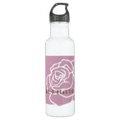 hallo mooi - Modern Roze Roze Roze Aangepast Waterfles (Voorkant)