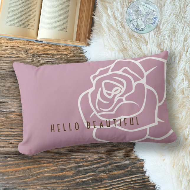 hallo mooi - Modern roze roze roze bloem Kussen (Creator heeft geüpload)
