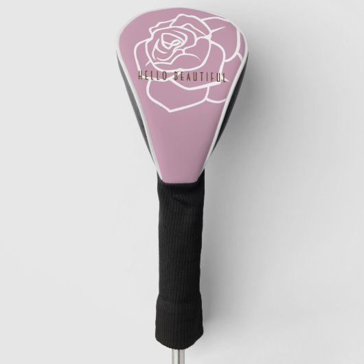 hallo mooi - Modern Roze Roze Roze Golfheadcover (Voorkant)