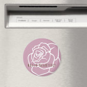 Hallo Mooi - Moderne Chic Bloem Roze Roos Magneet (Insitu (Vaatwasser))