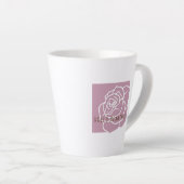 Hallo Mooi - Moderne Chic Roze Roos Latte Mok (Rechterhoek)