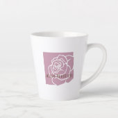 Hallo Mooi - Moderne Chic Roze Roos Latte Mok (Rechts)