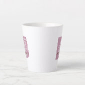 hallo mooi - Moderne Roze Roze Roze Latte Mok (Voorkant)