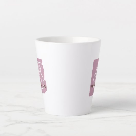 hallo mooi - Moderne Roze Roze Roze Latte Mok (Voorkant)