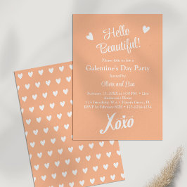 Hallo Mooi! Peach XOXO Galentine's Day Party Kaart