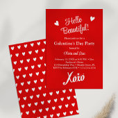Hallo Mooi! Red XOXO Galentine's Day Party Kaart