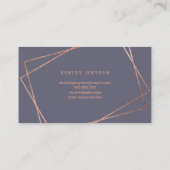 hallo mooi roos  paars goudschrift visitekaartje (Achterkant)