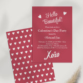 Hallo Mooi! Roze XOXO Galentine's Day Party Kaart