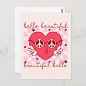 Hallo Mooi | Schattige en oprecht Briefkaart (Voorkant / Achterkant)