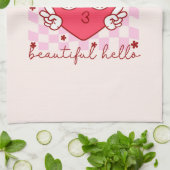 Hallo Mooi | Schattige en oprecht Theedoek (Gevouwen)