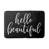 hallo mooi wit script badmat (Voorkant)