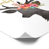 hallo mooie babymeisje Duifbloemen Poster (Hoek)