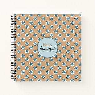 Hallo Mooie blauwe zonnebloemen Notitieboek