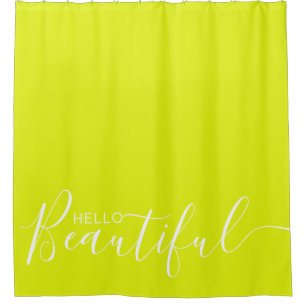 hallo mooie Chartreuse White Girly Douchegordijn