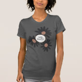 Hallo Mooie Daisies Zwart Roze Bloemen T-shirt (Voorkant)