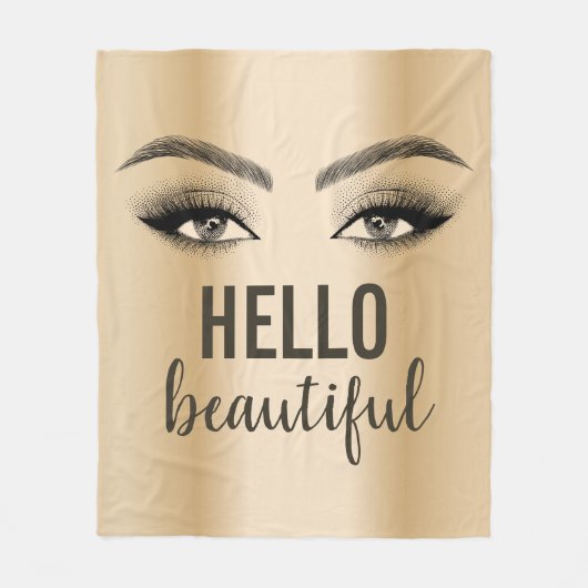 hallo mooie Eyelash Extensions Makeup Artist Fleece Deken (Voorkant)
