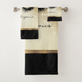 hallo - Mooie Eyelashes - Goud Bad Handdoek (Insitu)