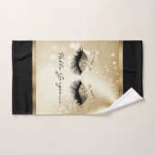 hallo - Mooie Eyelashes - Goud Bad Handdoek (Handdoek)