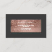 hallo mooie faux roos gouden kerkscriptie grijs visitekaartje (Achterkant)