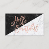 hallo mooie faux roos gouden stollingsmarmer visitekaartje (Voorkant)