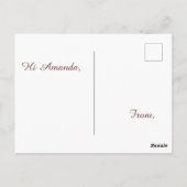 Hallo Mooie Floral Botanische Waterverf Boho Briefkaart (Achterkant)