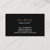 hallo mooie lips Typografie Makeup Artist Visitekaartje (Achterkant)