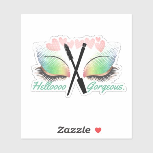 Hallo Mooie make-up ogen Sticker (Vel)