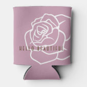 Hallo Mooie - Moderne Chic Roze Roos Blikje Koeler (Voorkant)