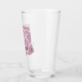 Hallo Mooie - Moderne Chic Roze Roos Bloem Glas (Links)