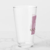 Hallo Mooie - Moderne Chic Roze Roos Bloem Glas (Rechts)