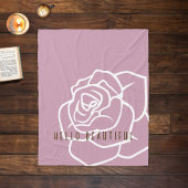 Hallo Mooie - Moderne Chic Roze Roos Fleece Deken