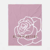 Hallo Mooie - Moderne Chic Roze Roos Fleece Deken (Voorkant)
