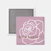 Hallo Mooie - Moderne Chic Roze Roos Magneet (Voorkant / Achterkant)