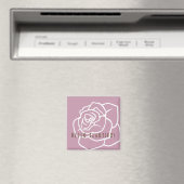 Hallo Mooie - Moderne Chic Roze Roos Magneet (Insitu (Vaatwasser))