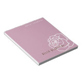 Hallo Mooie - Moderne Chic Roze Roos Notitieblok (Schuin)