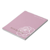 Hallo Mooie - Moderne Chic Roze Roos Notitieblok (Linkerzijde)