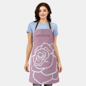 Hallo Mooie - Moderne Chic Roze Roos Schort (Gedragen)