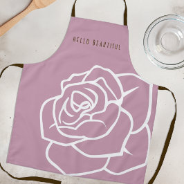 Hallo Mooie - Moderne Chic Roze Roos Schort