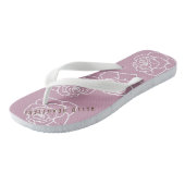 Hallo Mooie - Moderne Chic Roze Roos Teenslippers (Schuin)