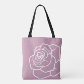 Hallo Mooie - Moderne Chic Roze Roos Tote Bag (Achterkant)