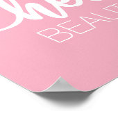 hallo mooie moderne roze knollen poster (Hoek)