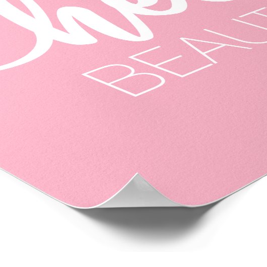 hallo mooie moderne roze knollen poster (Hoek)