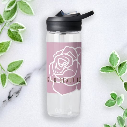Hallo Mooie - Moderne Roze Roos Bloem Waterfles