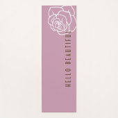 Hallo Mooie - Moderne Roze Roos Bloem Yogamat (Voorkant)