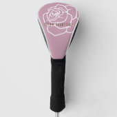 Hallo Mooie - Moderne Roze Roos Golfheadcover (Voorkant)