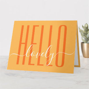 Hallo Mooie Moderne Typografie Calligrafie Schrift Kaart