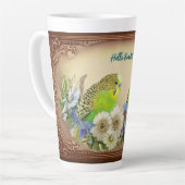 Hallo Mooie parkieten Latte Mok (Linkerhoek)